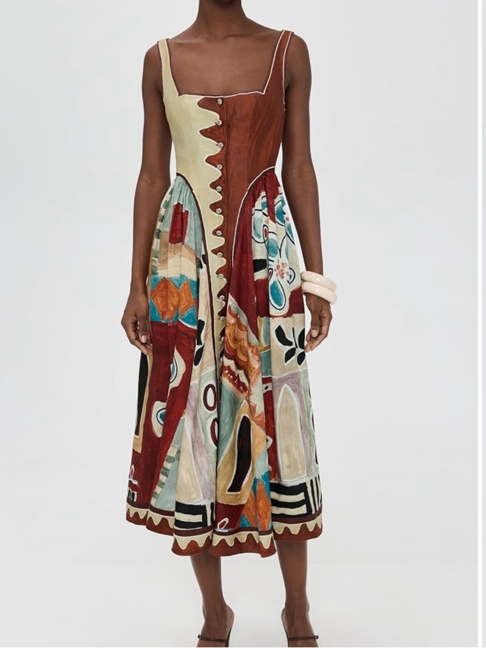 ALÉMAIS Michelle Square Neck Midi Dress- never worn, brand new alemais - Picture 7 of 8